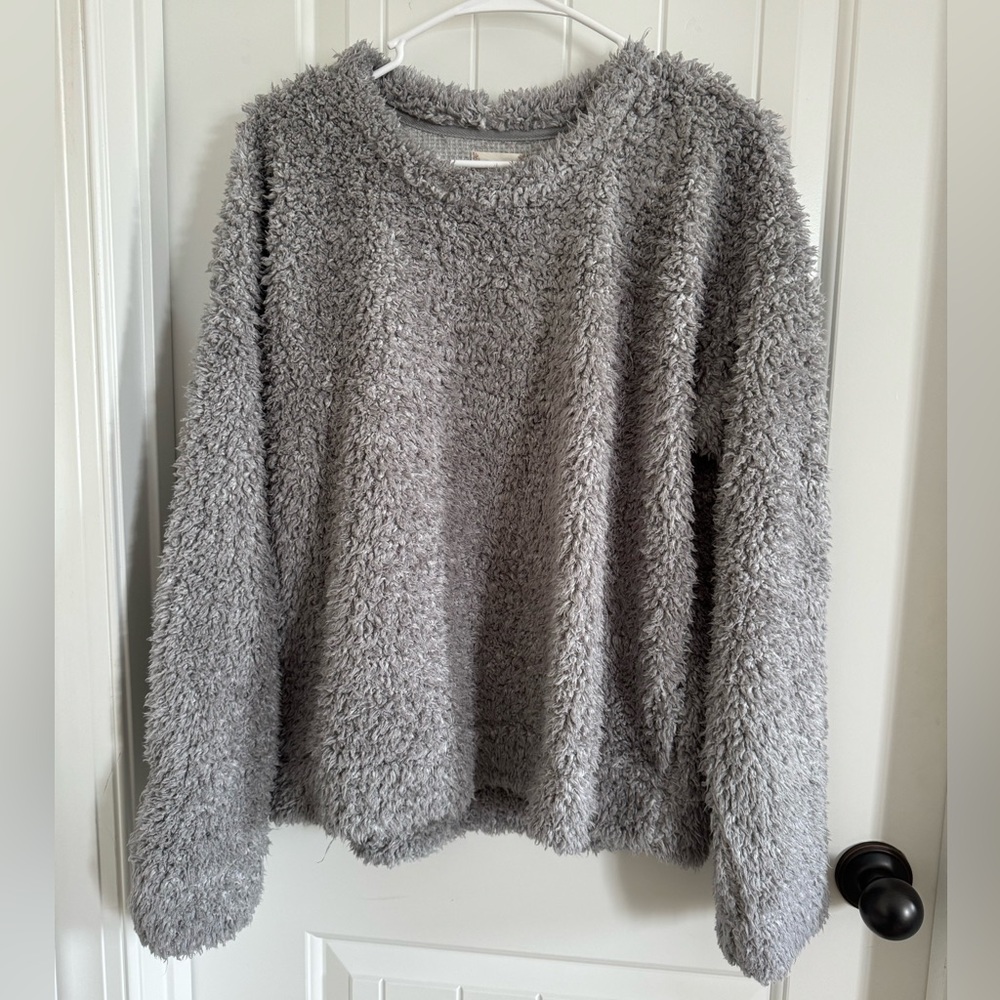Altar’d State Gray Sherpa Top